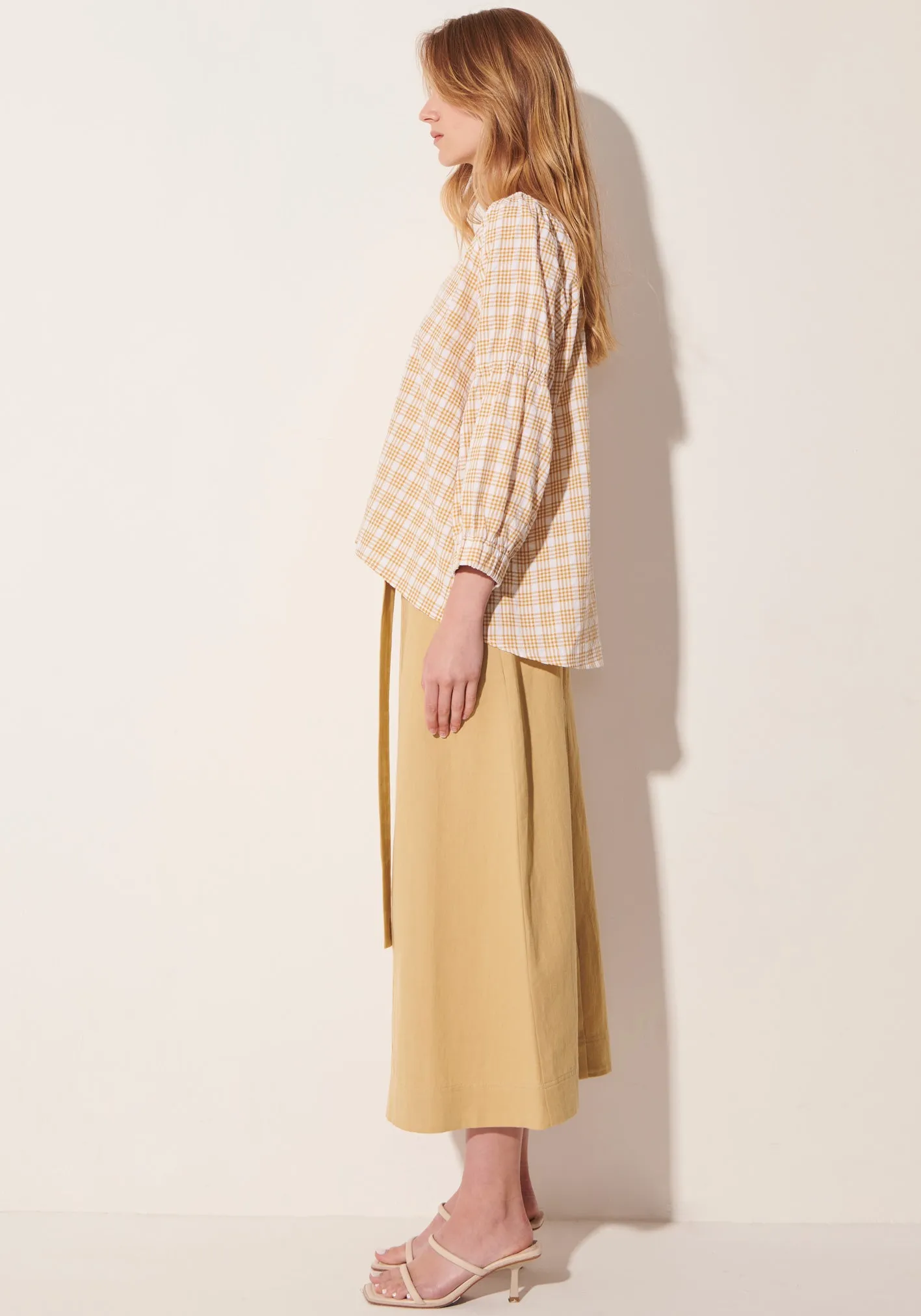 POL Clothing Sale | Plaza V-neck Top | Gold/White